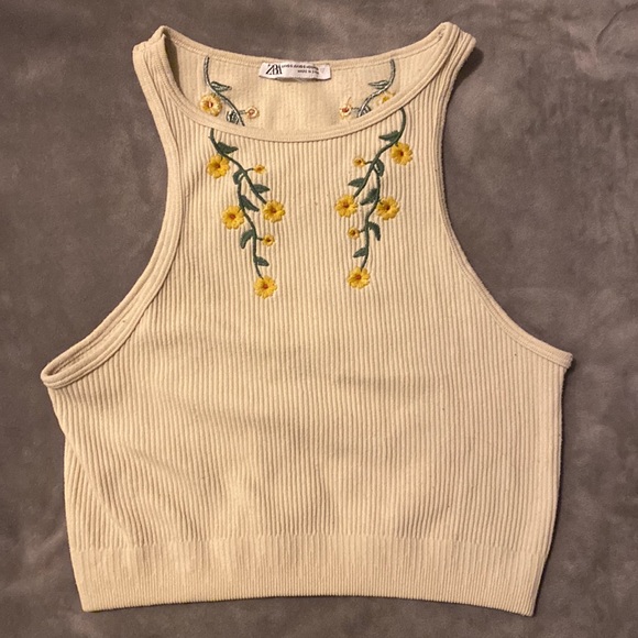 ZARA floral tank top - Picture 1 of 3